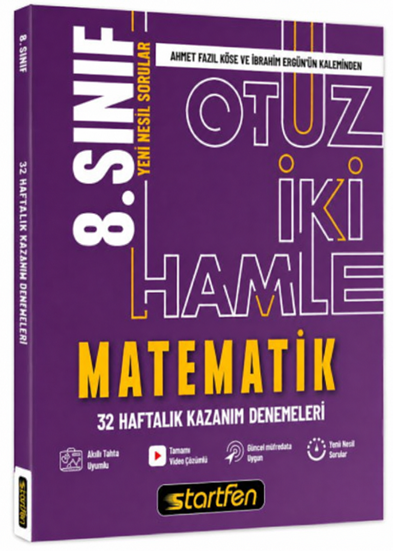 8. SINIF MATEMATİK 32 HAMLE KAZANIM DENEMELERİ - 1